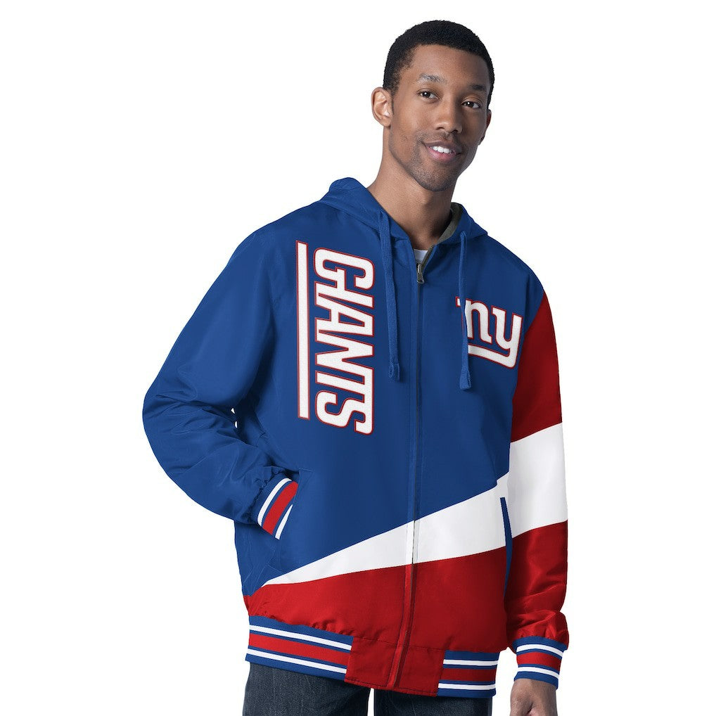 New York Giants G-III Sports by Carl Banks Dual Threat Reversable Full-Zip Hooded Jacket - Royal/Charcoal - NFL