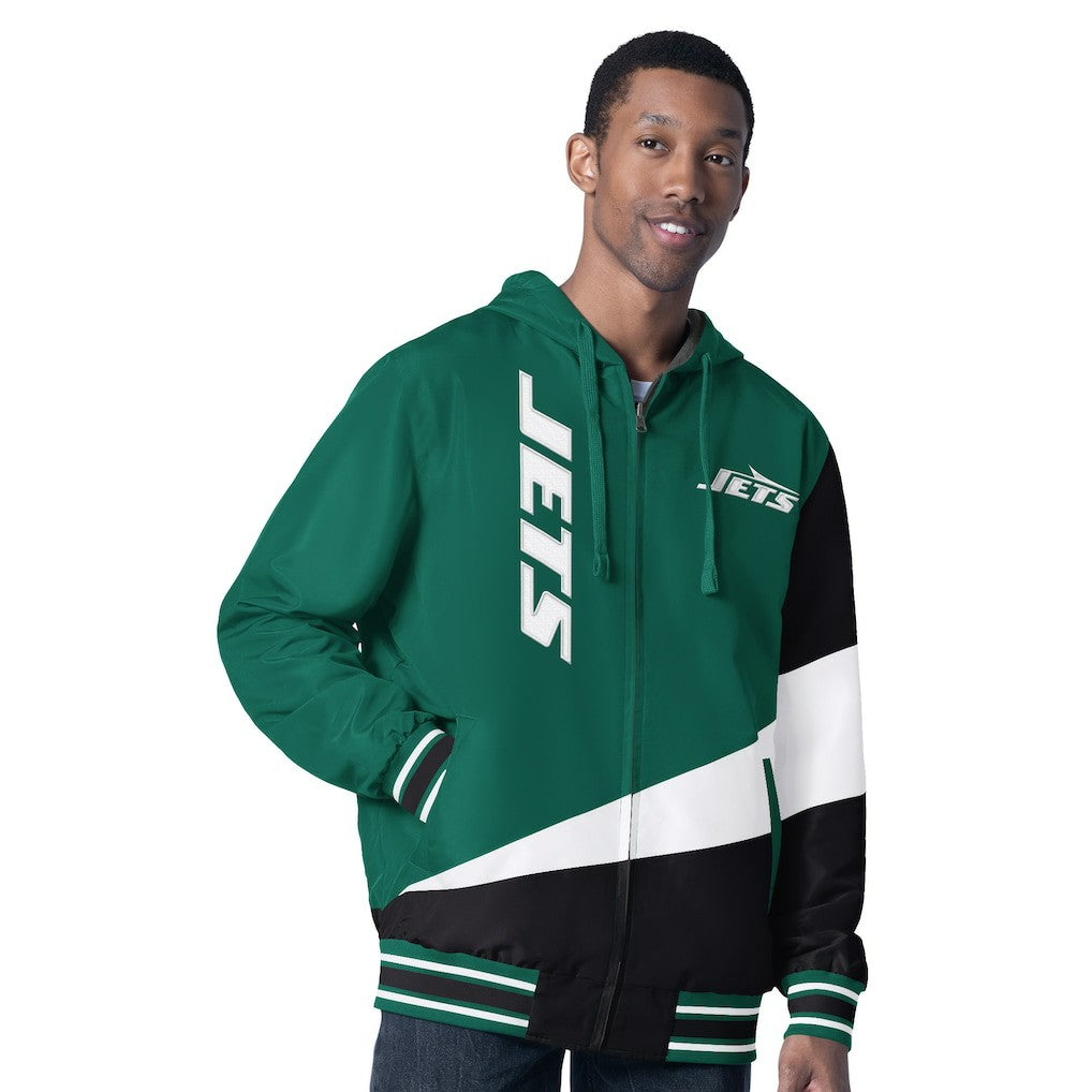 New York Jets G-III Sports by Carl Banks Dual Threat Reversable Full-Zip Hooded Jacket - Green/Charcoal - NFL