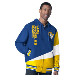 Los Angeles Rams G-III Sports by Carl Banks Dual Threat Reversable Full-Zip Hooded Jacket - Royal/Charcoal - NFL