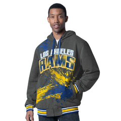 Los Angeles Rams G-III Sports by Carl Banks Dual Threat Reversable Full-Zip Hooded Jacket - Royal/Charcoal - NFL