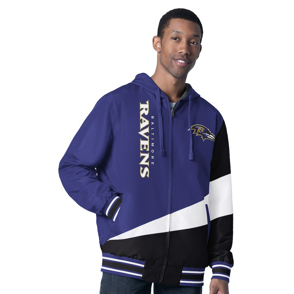 Baltimore Ravens G-III Sports by Carl Banks Dual Threat Reversable Full-Zip Hooded Jacket - Purple/Charcoal - NFL