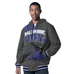 Baltimore Ravens G-III Sports by Carl Banks Dual Threat Reversable Full-Zip Hooded Jacket - Purple/Charcoal - NFL