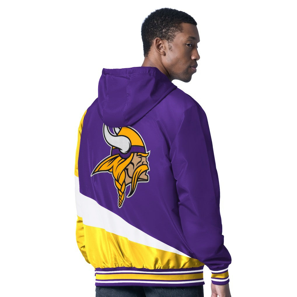 Minnesota Vikings G-III Sports by Carl Banks Dual Threat Reversable Full-Zip Hooded Jacket - Purple/Charcoal - NFL