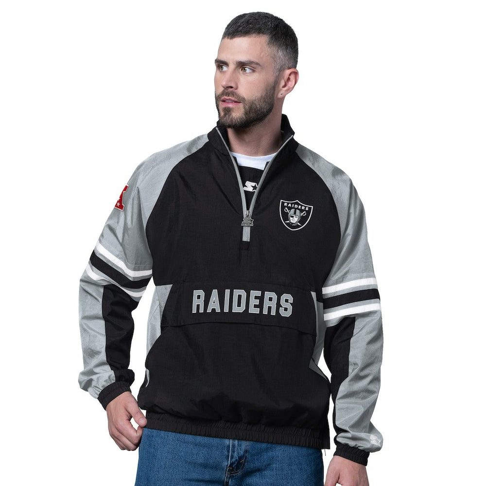 Las Vegas Raiders Starter Prospect Half-Zip Pullover - Black - NFL