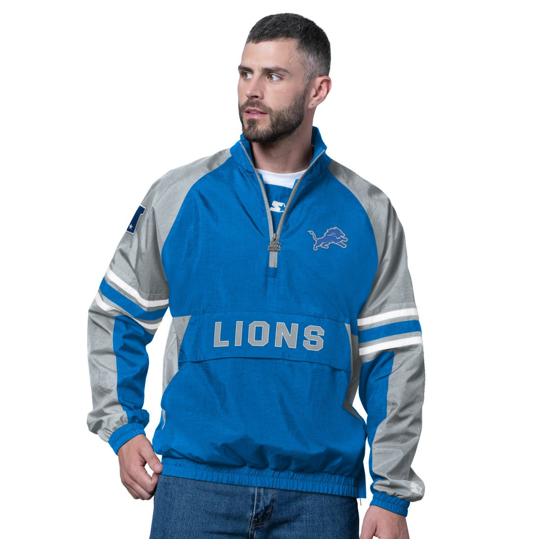 Detroit Lions Starter Prospect Half-Zip Pullover - Blue - NFL