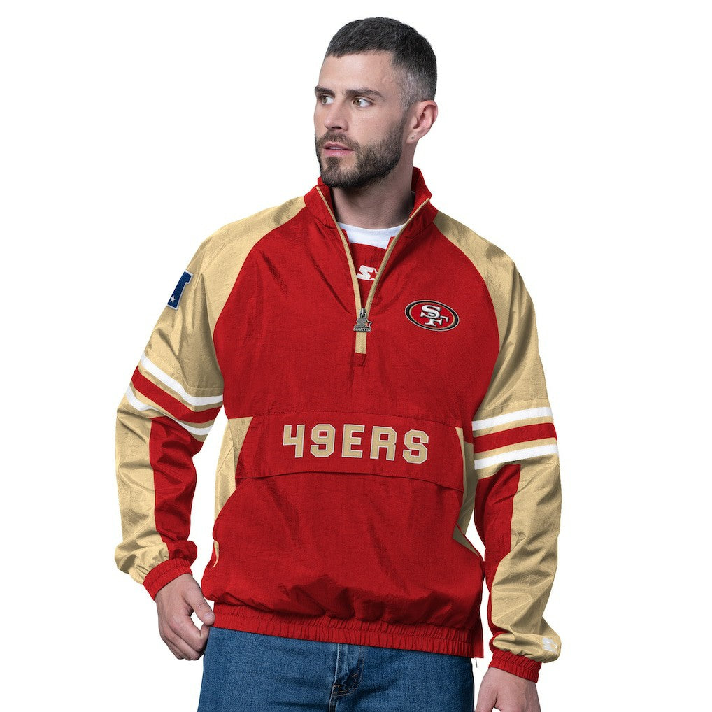 San Francisco 49ers Starter Prospect Half-Zip Pullover - Scarlet - NFL