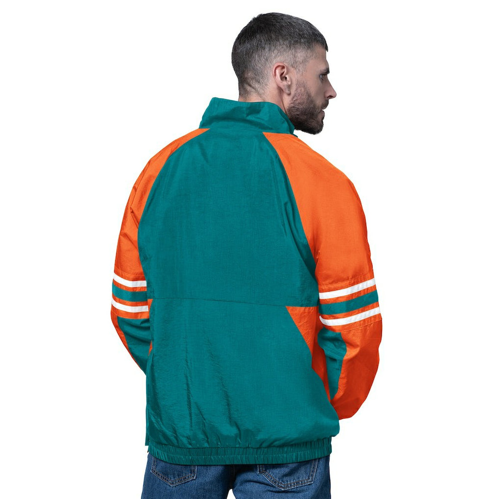 Miami Dolphins Starter Vintage Logo Prospect Half-Zip Pullover - Aqua - NFL