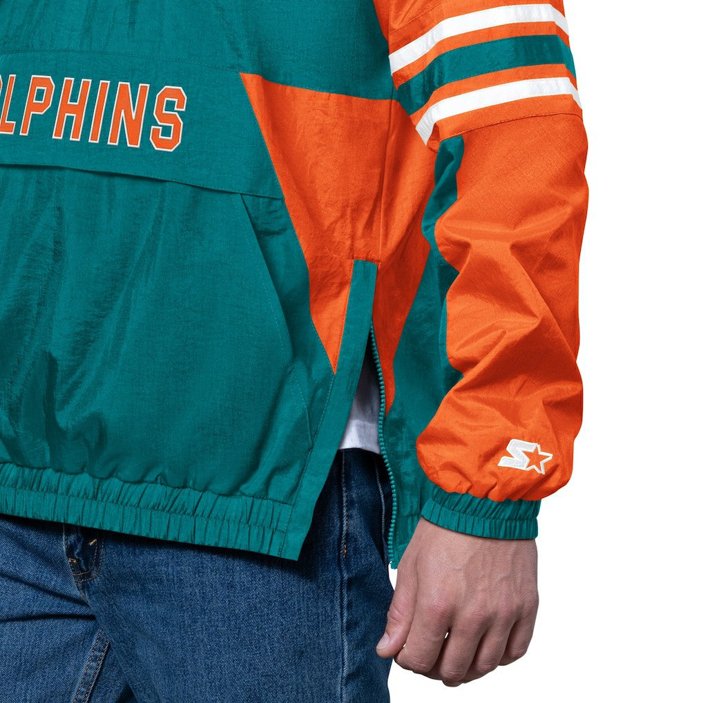 Miami Dolphins Starter Vintage Logo Prospect Half-Zip Pullover - Aqua - NFL