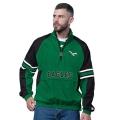 Philadelphia Eagles Starter Vintage Logo Prospect Half-Zip Pullover - Kelly Green - NFL