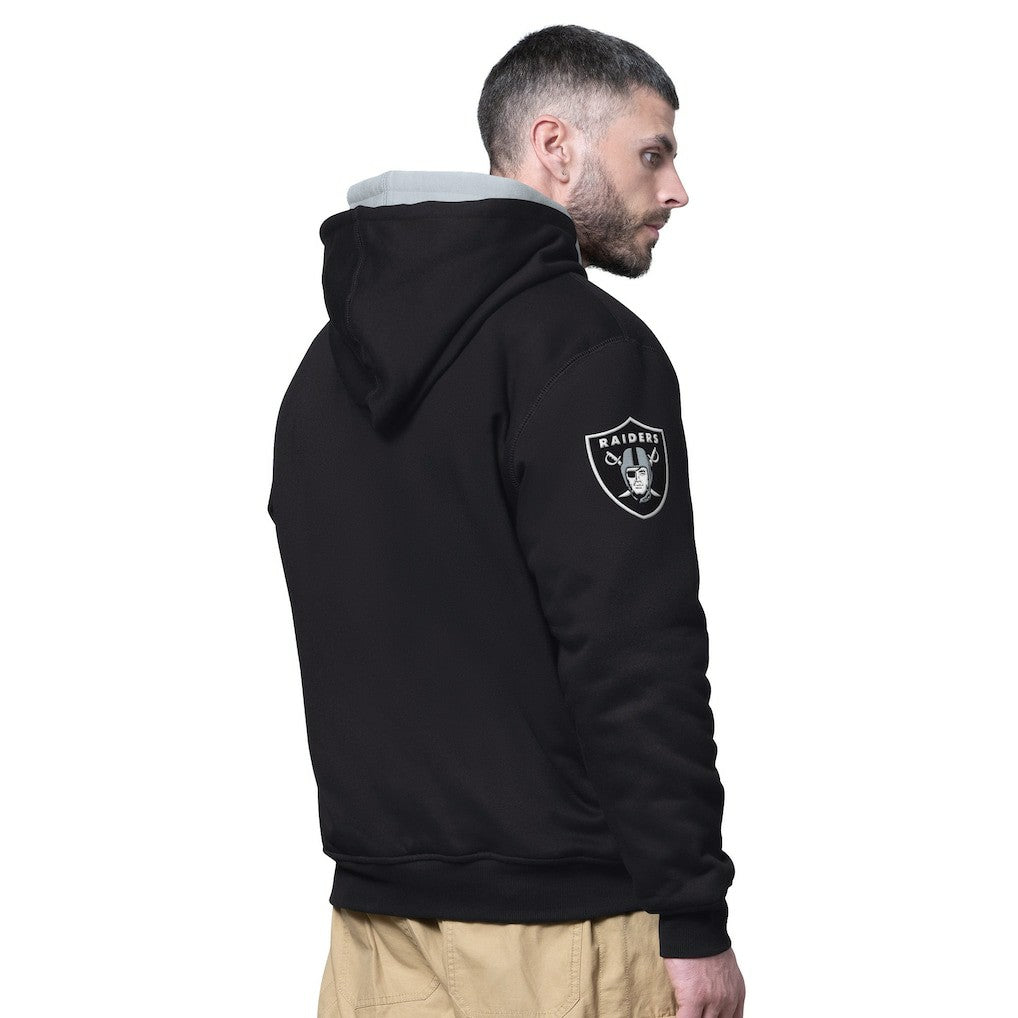 Las Vegas Raiders Starter Big Shot Full-Zip Double Hoodie - Black - NFL
