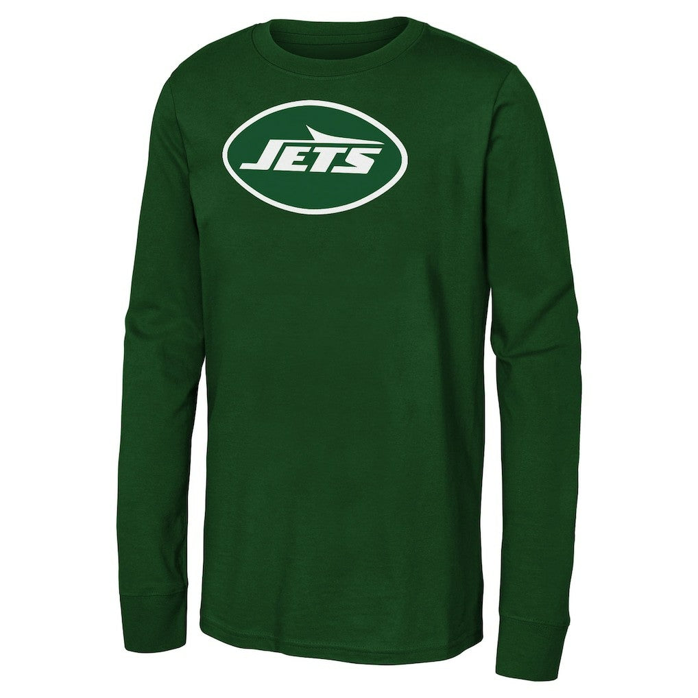 New York Jets Youth Primary Logo Long Sleeve T-Shirt - Green - NFL