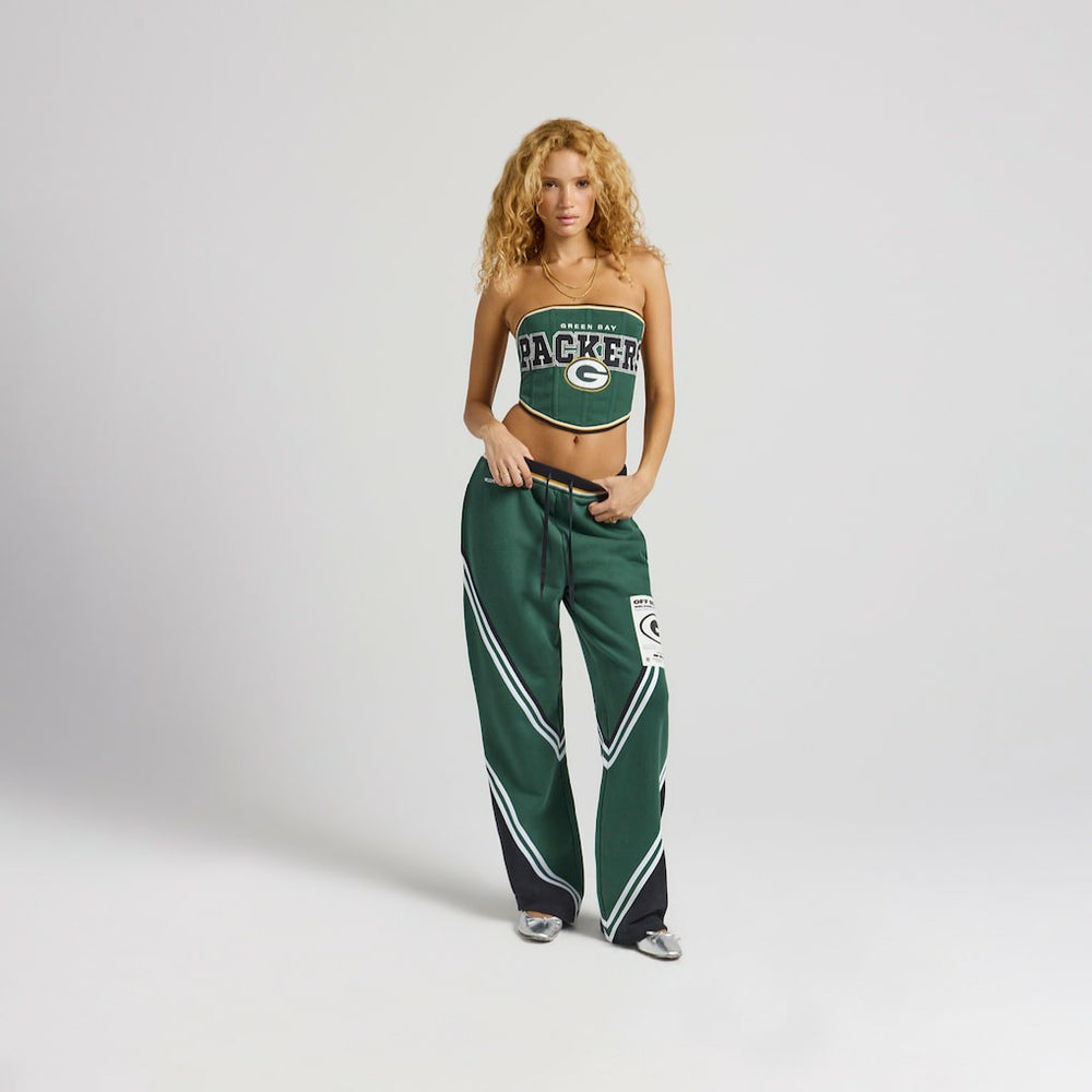 Green Bay Packers Off Season x NFL Women's Fleece Corset - Green - NFL