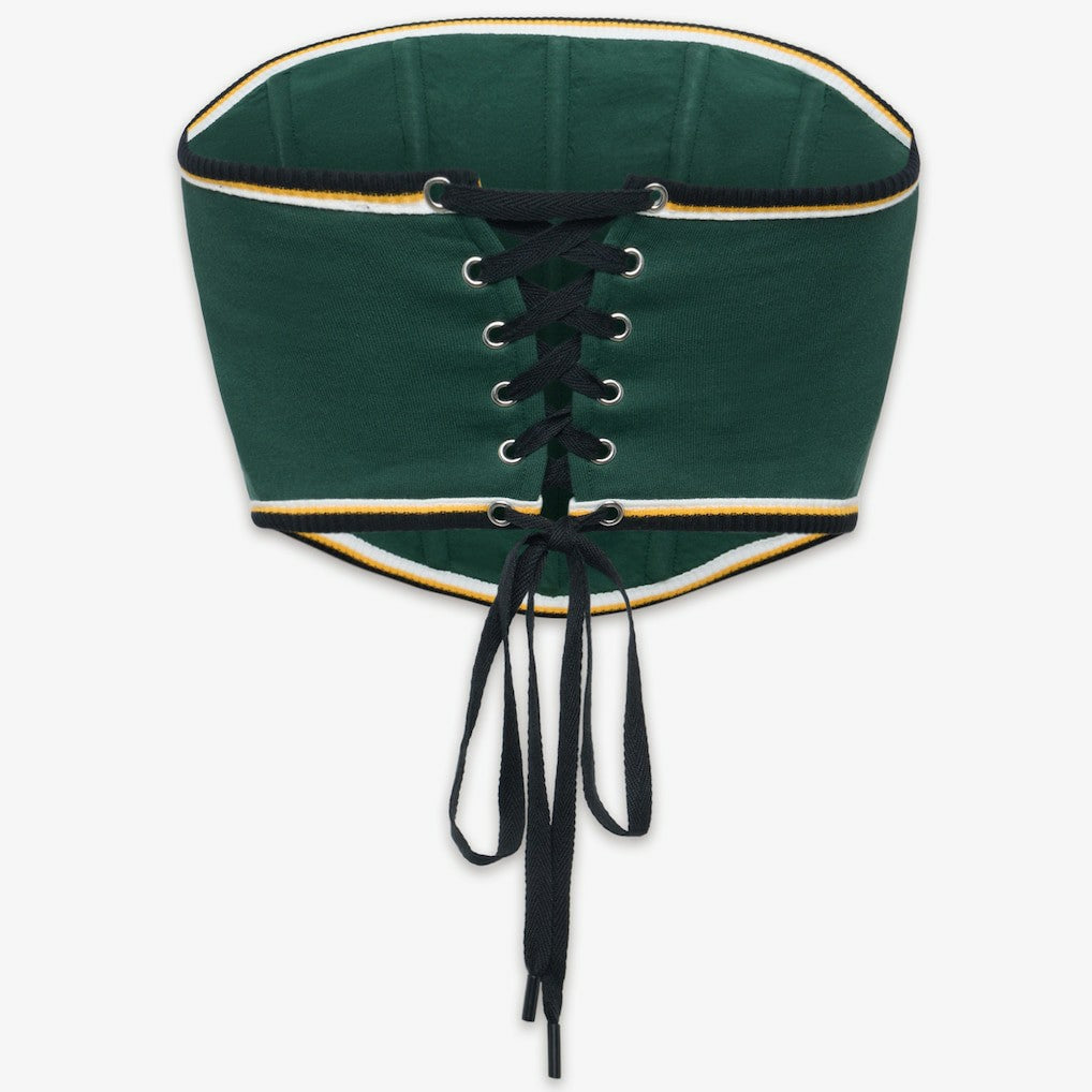 Green Bay Packers Off Season x NFL Women's Fleece Corset - Green - NFL