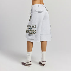 Green Bay Packers Off Season x NFL Women's Fleece Cargo Shorts - Heather Gray - NFL