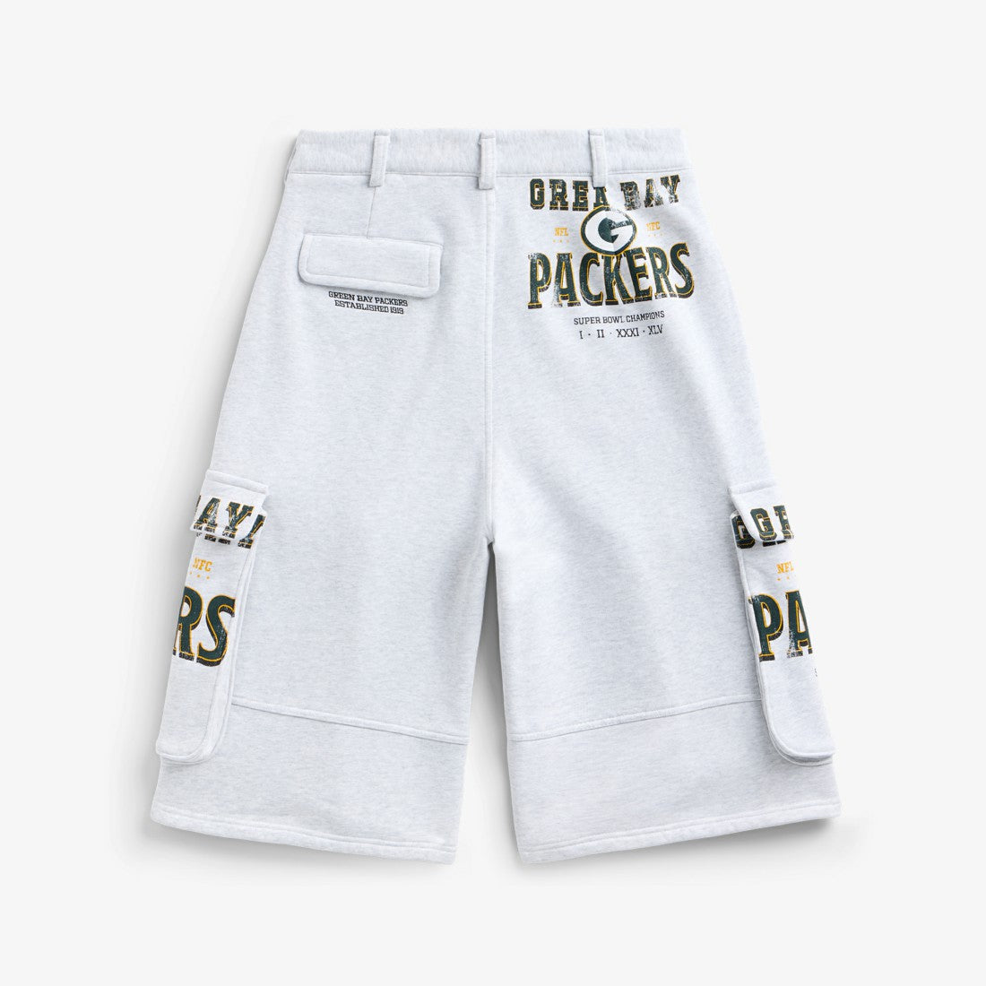 Green Bay Packers Off Season x NFL Women's Fleece Cargo Shorts - Heather Gray - NFL