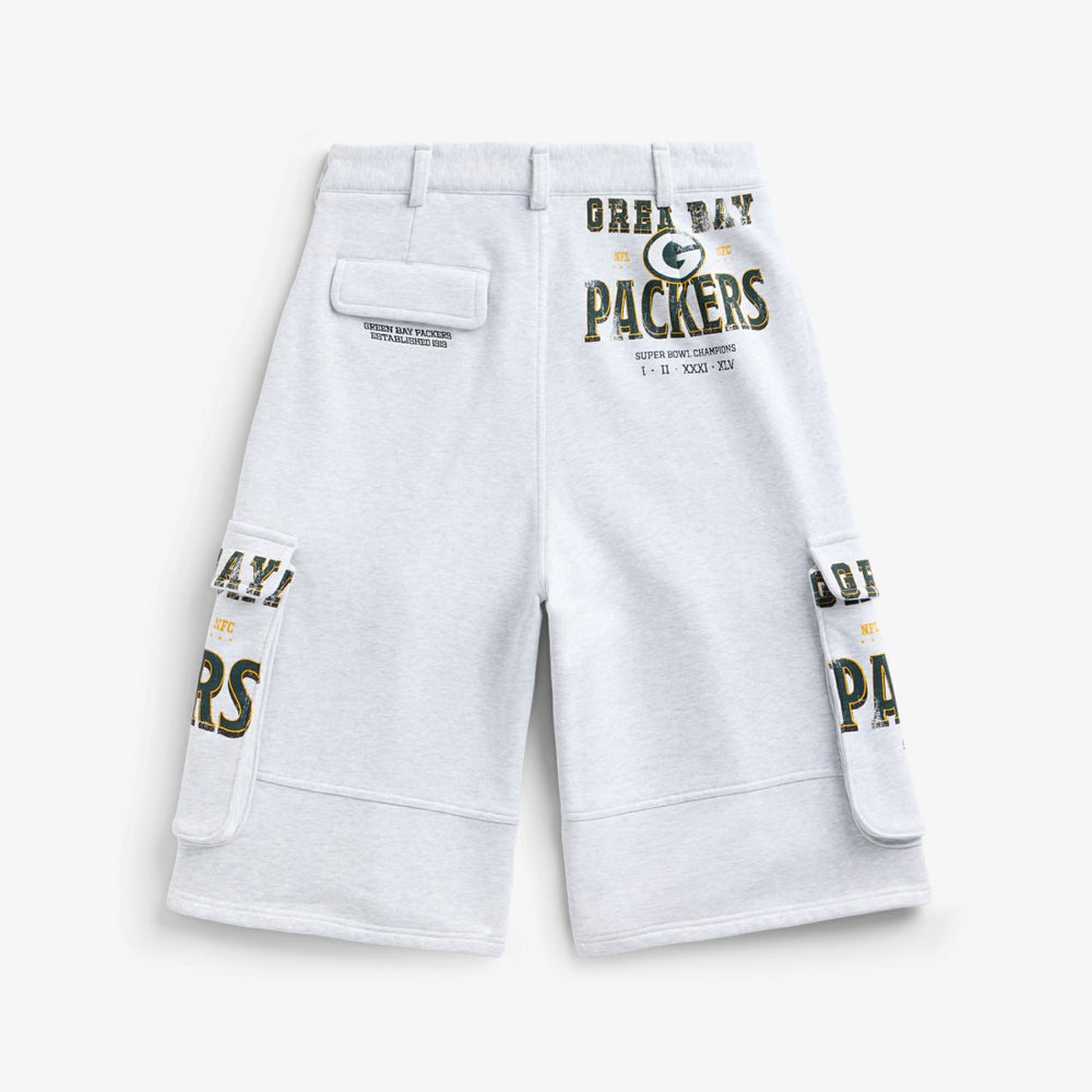 Green Bay Packers Off Season x NFL Women's Fleece Cargo Shorts - Heather Gray - NFL