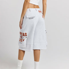 Kansas City Chiefs Off Season x NFL Women's Fleece Cargo Shorts - Heather Gray - NFL