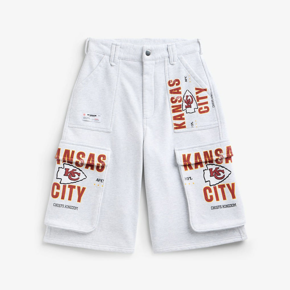 Kansas City Chiefs Off Season x NFL Women's Fleece Cargo Shorts - Heather Gray - NFL
