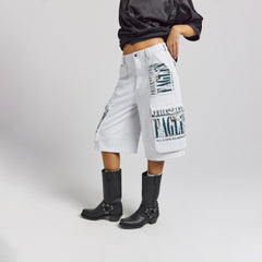 Philadelphia Eagles Off Season x NFL Women's Fleece Cargo Shorts - Heather Gray - NFL