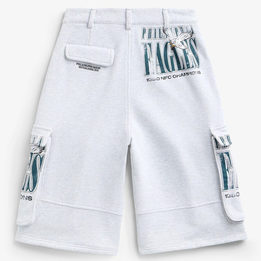 Philadelphia Eagles Off Season x NFL Women's Fleece Cargo Shorts - Heather Gray - NFL