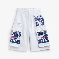 Buffalo Bills Off Season x NFL Women's Fleece Cargo Shorts - Heather Gray - NFL