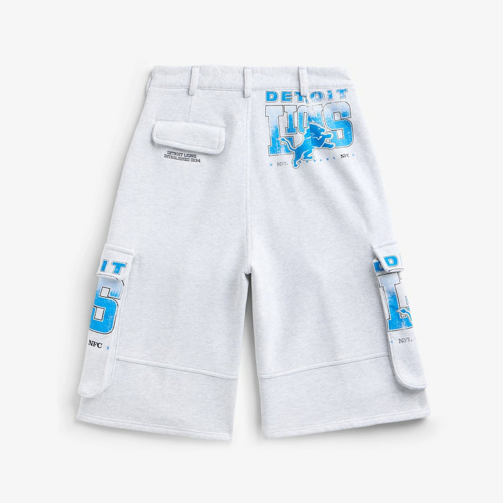 Detroit Lions Off Season x NFL Women's Fleece Cargo Shorts - Heather Gray - NFL
