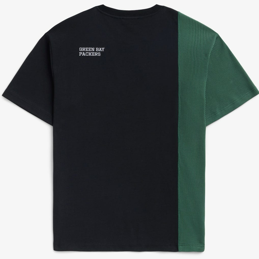 Green Bay Packers Off Season x NFL Unisex Spliced T-Shirt - Black - NFL