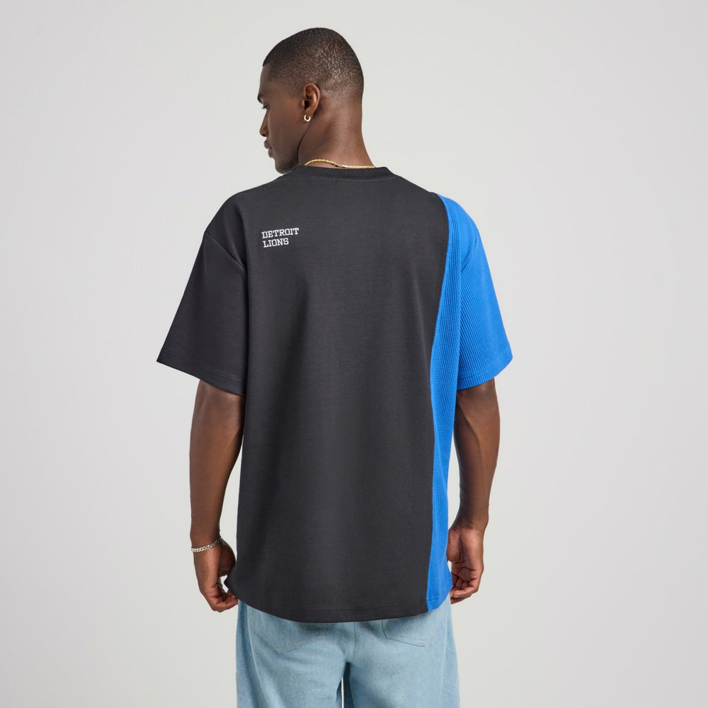 Detroit Lions Off Season x NFL Unisex Spliced T-Shirt - Black - NFL