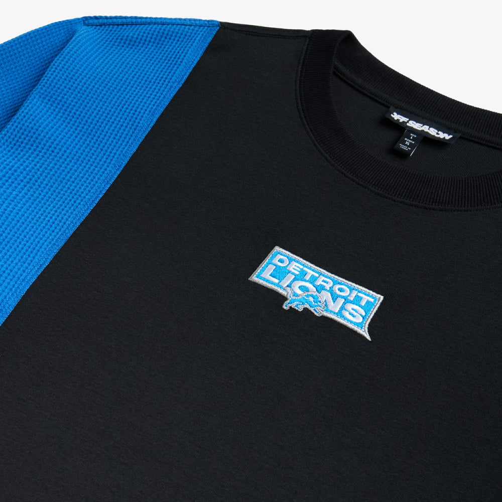Detroit Lions Off Season x NFL Unisex Spliced T-Shirt - Black - NFL