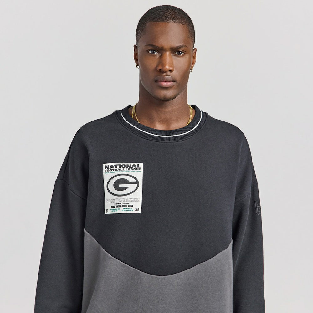 Green Bay Packers Off Season x NFL Unisex Fleece Sweatshirt - Black - NFL