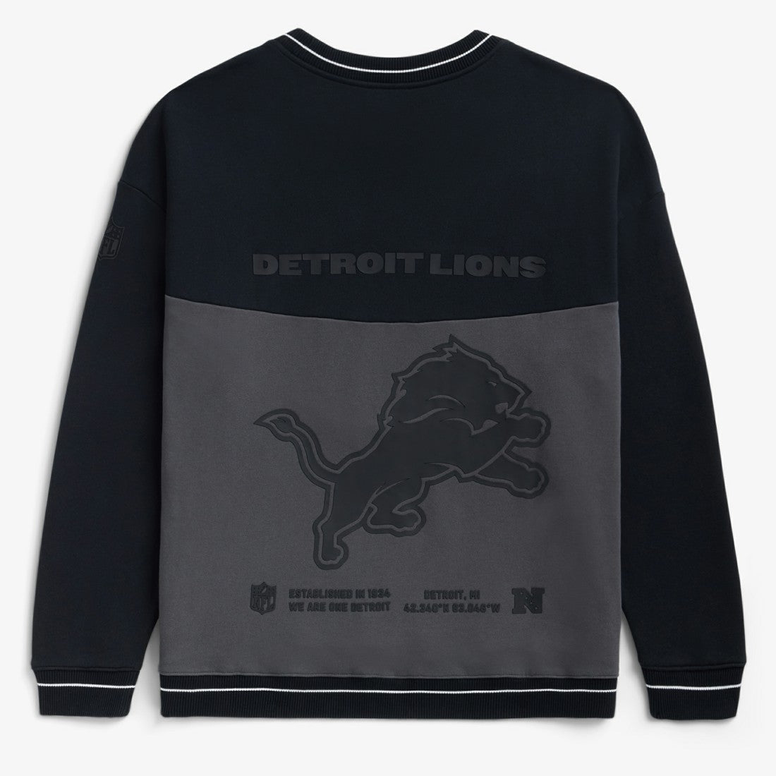 Detroit Lions Off Season x NFL Unisex Fleece Sweatshirt - Black - NFL