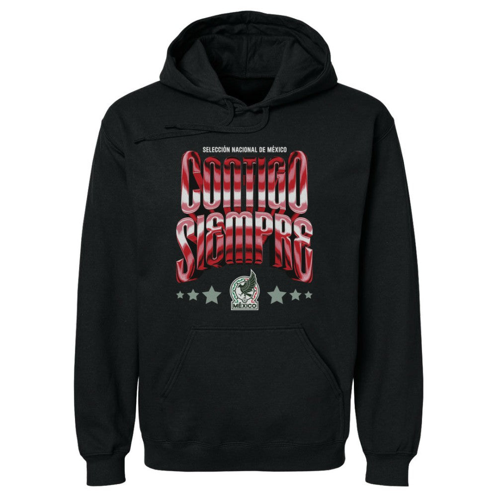 Mexico National Team 500 Level Contigo Siempre Vintage Pullover Hoodie Black