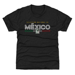 Mexico National Team 500 Level Youth Inline Tri-Blend T-Shirt Black
