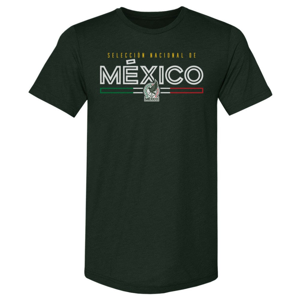 Mexico National Team 500 Level Inline Premium Tri-Blend T-Shirt Forest Green