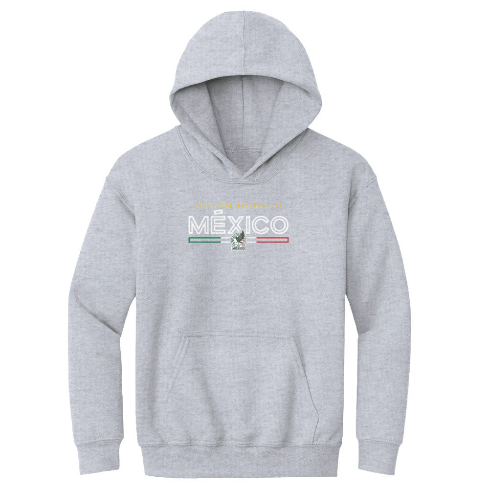 Mexico National Team 500 Level Youth Inline Pullover Hoodie Gray