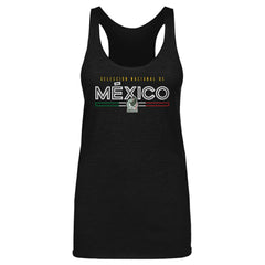 Mexico National Team 500 Level Women's Inline Tri-Blend Racerback Tank Top Black