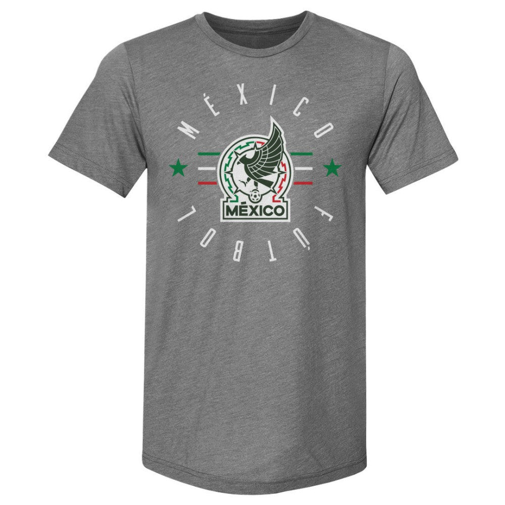 Mexico National Team 500 Level Futbol Premium Tri-Blend T-Shirt Gray