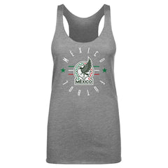 Mexico National Team 500 Level Women's Futbol Tri-Blend Racerback Tank Top Gray