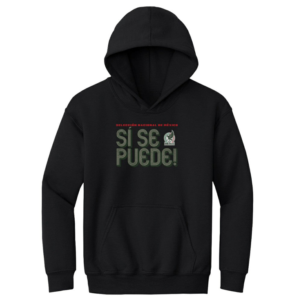 Mexico National Team 500 Level Youth Si Se Puede Inline Bold Pullover Hoodie Black