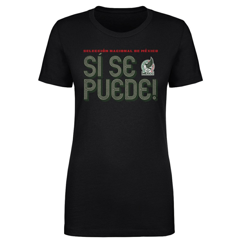 Mexico National Team 500 Level Women's Si Se Puede Inline Bold T-Shirt Black