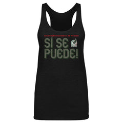 Mexico National Team 500 Level Women's Si Se Puede Inline Bold Tri-Blend Racerback Tank Top Black