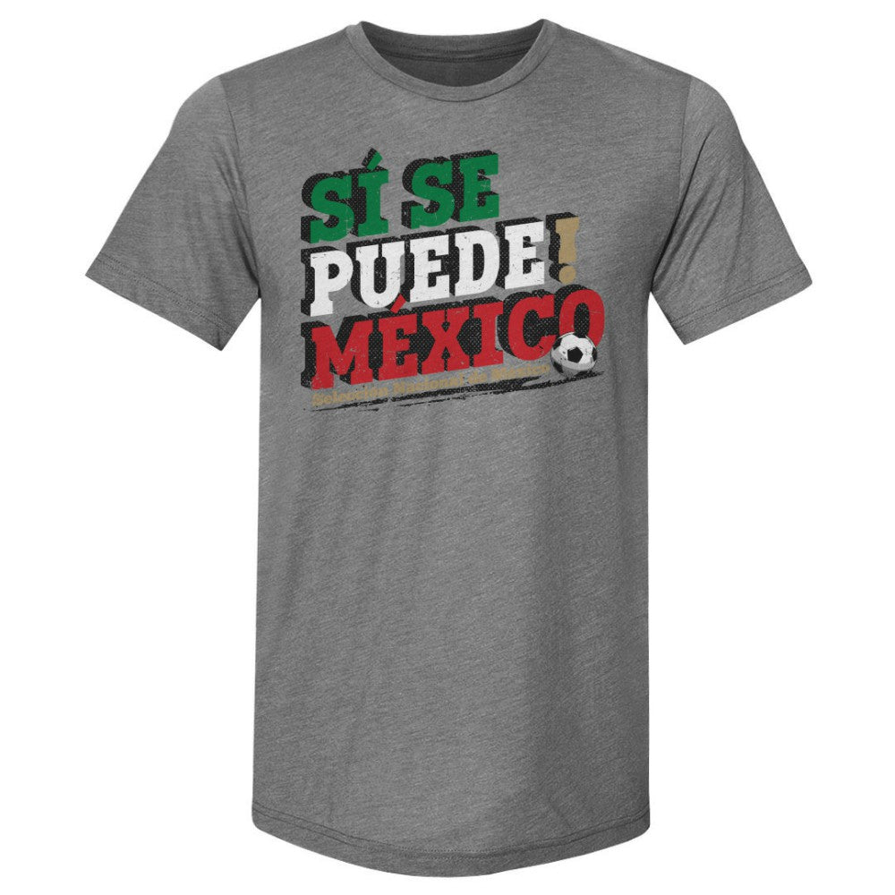 Mexico National Team 500 Level Si Se Puede Premium Tri-Blend T-Shirt Gray