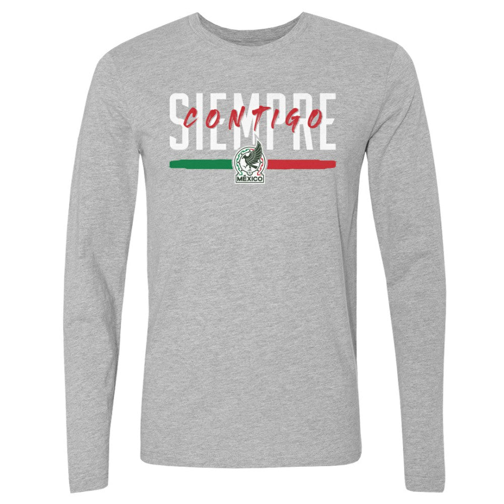 Mexico National Team 500 Level Siempre Contigo Long Sleeve T-Shirt Heather Gray
