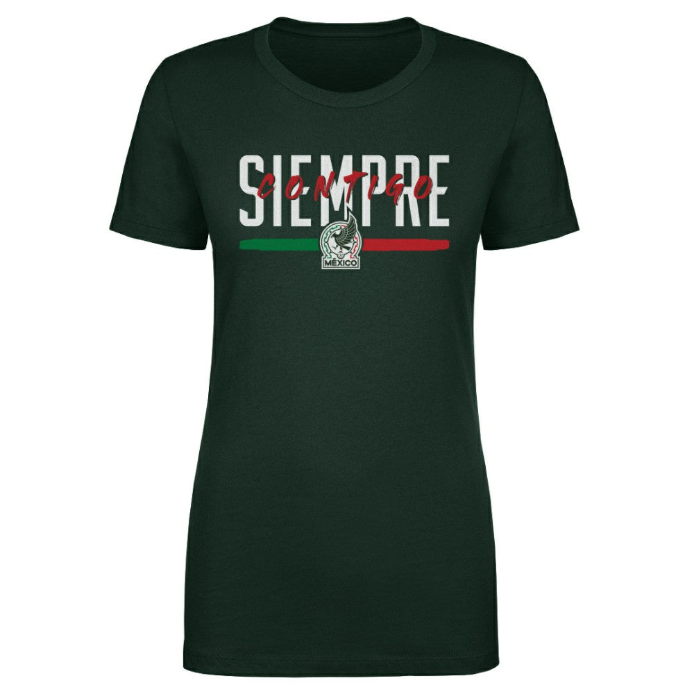 Mexico National Team 500 Level Women's Siempre Contigo T-Shirt Dark Green