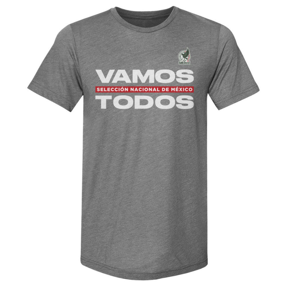 Mexico National Team 500 Level Vamos Todos Premium Tri-Blend T-Shirt Gray