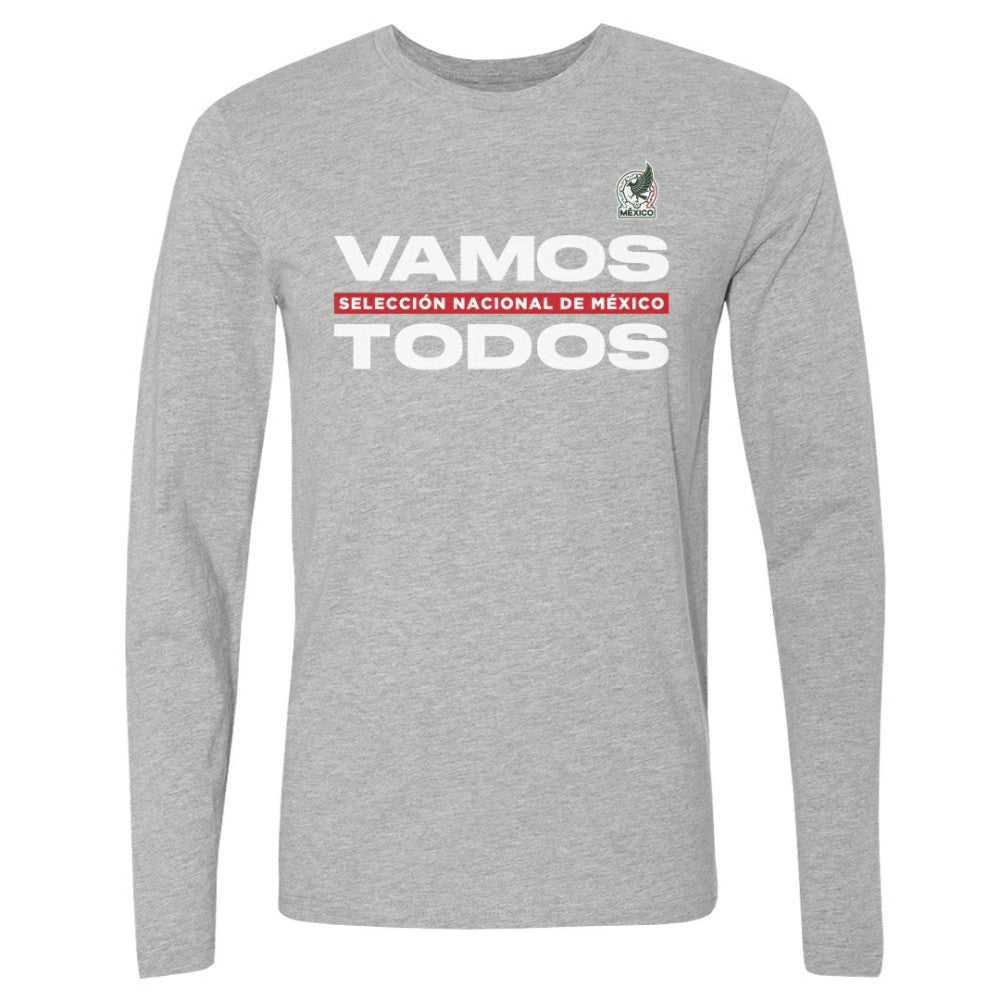 Mexico National Team 500 Level Vamos Todos Long Sleeve T-Shirt Heather Gray