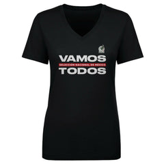 Mexico National Team 500 Level Women's Vamos Todos V-Neck T-Shirt Black