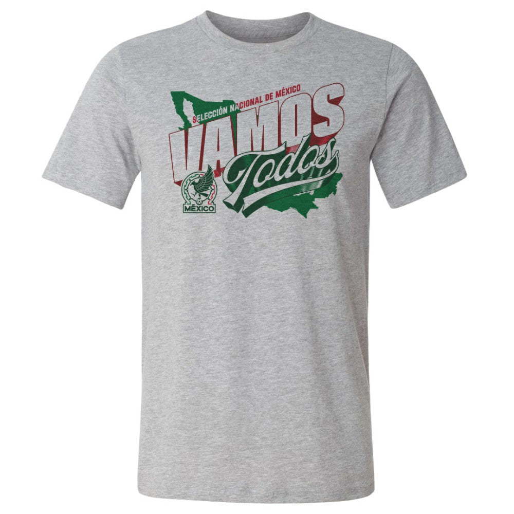 Mexico National Team 500 Level Vamos Todos Country Cotton T-Shirt Heather Gray