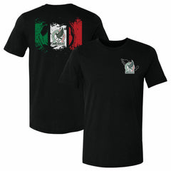 Mexico National Team 500 Level Grunge Flag F&B T-Shirt Black