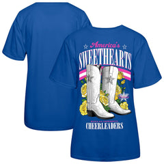 Dallas Cowboys Cheerleaders Women's Sweetheart Boots T-Shirt - Royal - NFL